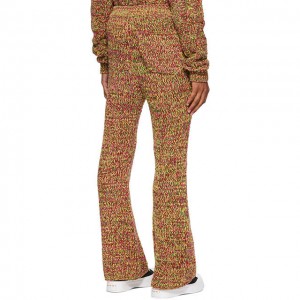 2024 nowe niestandardowe męskie zimowe spodnie szydełkowe spodnie z dzianiny ciepłe, modne spodnie