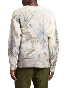 Чоловічі светри OEM & ODM на замовлення Жаккардовий мультяшний пуловер Трикотажні вироби Модний в'язаний светр з круглим вирізом Бавовняний чорний светр на замовлення