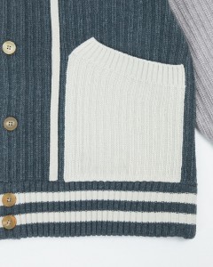 DIY նոր ժամանում երկար թեւ ազատ գծավոր գրպաններով միայնակ կոճակներ երիզավոր ժակետ, անհանգստացած տղամարդկանց բացօթյա վերարկու սվիտեր