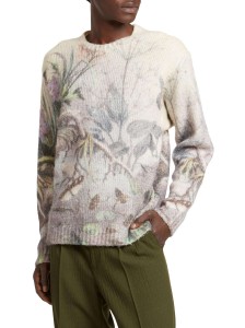 ផលិតអាវយឺតបុរស OEM & ODM ផ្ទាល់ខ្លួន Jacquard Cartoon Pullover Knitwear Fashion Knit Sweater Crew Neck Cotton Black អាវយឺតផ្ទាល់ខ្លួន