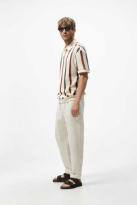 Customized Men's Striped Summer Knit Shirt