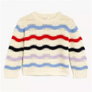 Pielāgots žakarda augstas kvalitātes daudzkrāsu regulāri pieguļošs mohēras džemperis
