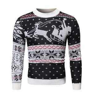 Muški ružni božićni džemper pleteni slatki smiješni pulover Djed Mraz pleteni džemper