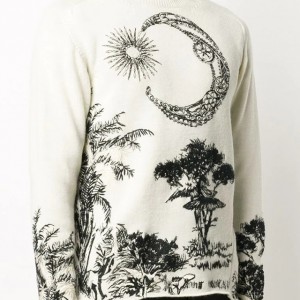 Men Sweater Long Sleeve Knitted fashion jacquard knitted sweater