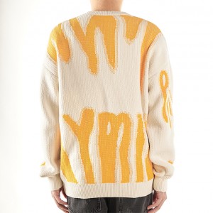 Арнайы пуловер трикотажы хат Жаккарды сәнді ұзын жең трикотаж үлкен өлшемді ерлер жемпірі