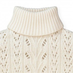 OEM Warna Solid Lengan Panjang Longgar Pullover Turtleneck Sweater Rajut Kabel Untuk Pria