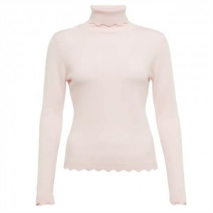 OEM ODM High Quality Slim Fit Solid Warna Turtleneck Ladies Fashion Sweater