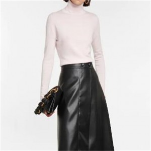 OEM ODM ຄຸນະພາບສູງ Slim Fit Solid Color Turtleneck Ladies Fashion Sweaters