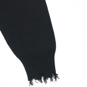 Men's Black Blanket Stitch Zirara Pullover Knit