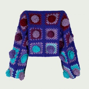 Sleeve Sleeve Neck Neck Wave Trim Tank Top Crochet Kit
