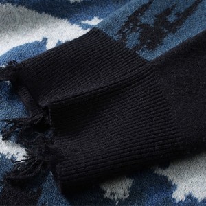 Custom Jacquard strikket sweater langærmet til kvinder