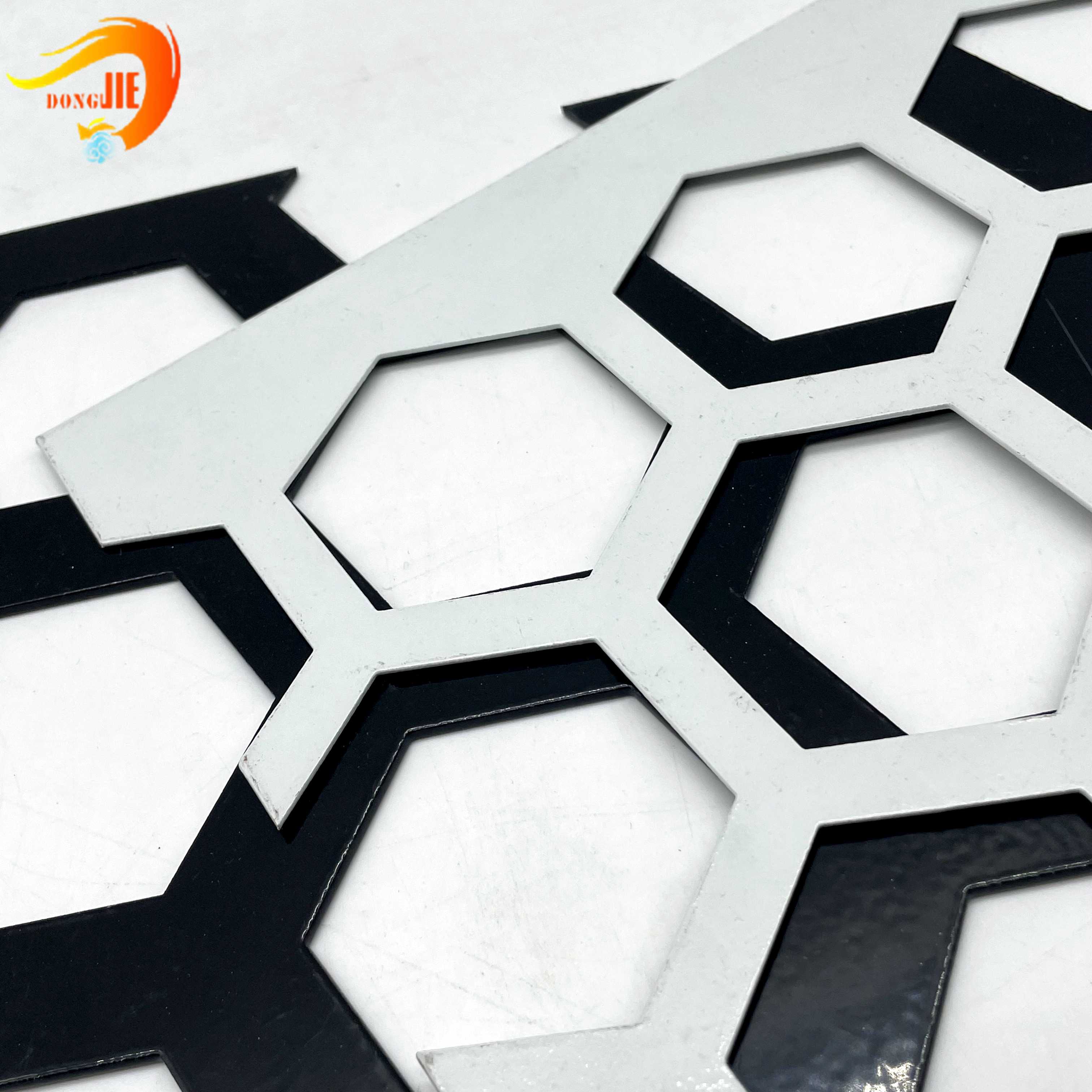 Manufacturer for Perforated Steel - Decorative Hexagonal Hole Aluminum Perforated Metal Mesh for Facade Cladding – Dongjie