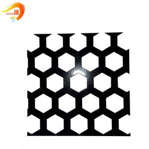 Decorative Hexagonal Hole Aluminum Perforated Metal Mesh for Facade Cladding