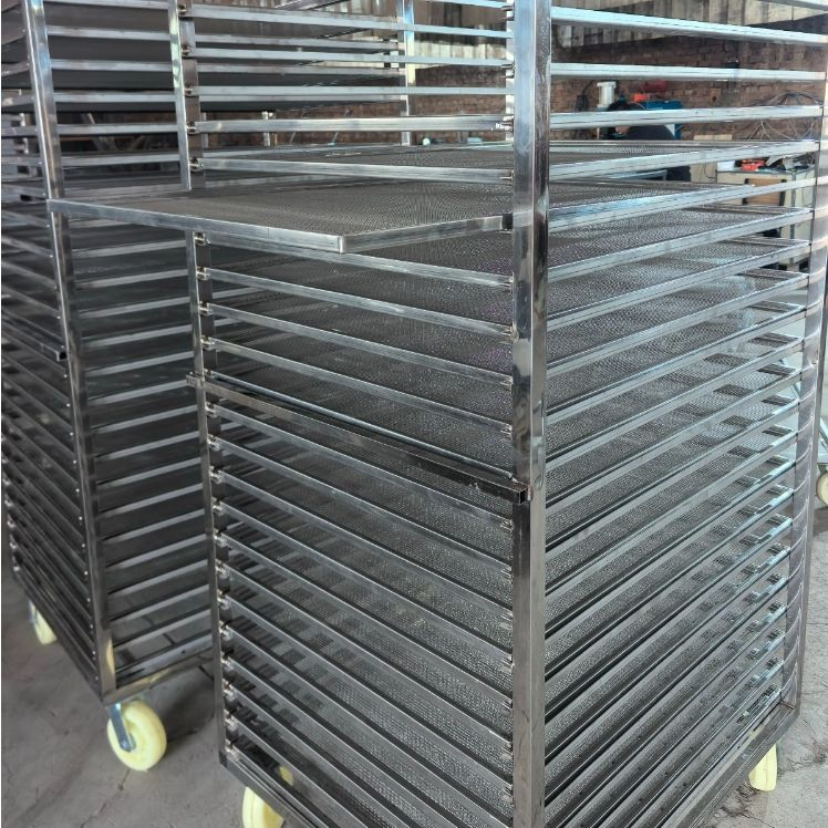 Custom Layer Stainless Steel Drying Trolley with Brake Casters