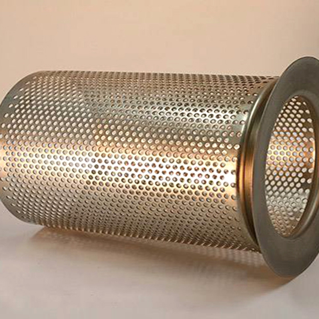 Commonly used filter material – perforated mesh