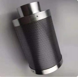 Filtri i karbonit të aktivizuar me bombol me cilindra 145 mm për filtrimin industrial HVAC