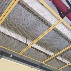 Powder coated diamond-shaped expanded metal aluminum ceiling mesh