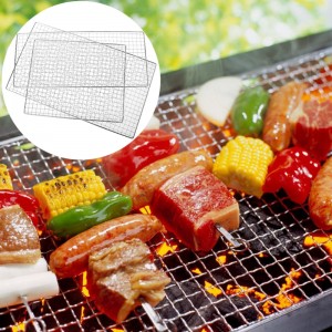 Korea kitchen bbq grills 304 stainless steel crimped wire mesh