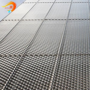 Aluminum expanded metal sheets mesh facade expanded wall panel