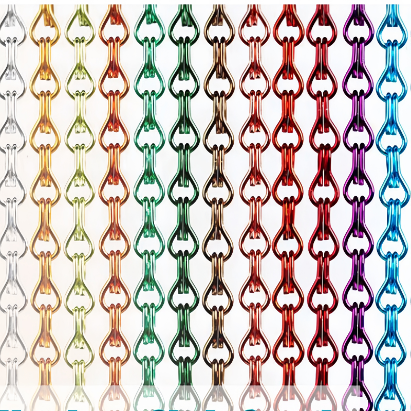 Custom Color Lightweight Double Hook Decorative Chain Mesh with Hanging Track