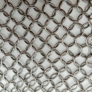 Stainless Steel Decorative Mesh Metal Ring Curtain Mesh Chainmail Curtain Fly Mesh