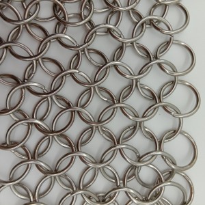 Curtain fence 1.0 1.2mm round 304L SS decorative ring mesh
