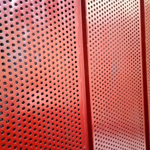 Perforated metal aluminum composite facade for buildings