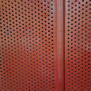 Architecture aluminum perforated facade metal curtain wall