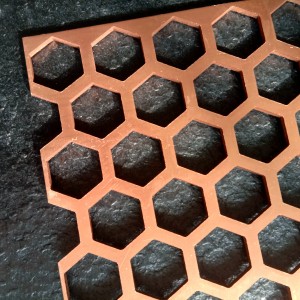 Dekorative Mesh Honeycomb Mesh Sheet Black Perforated Sheet