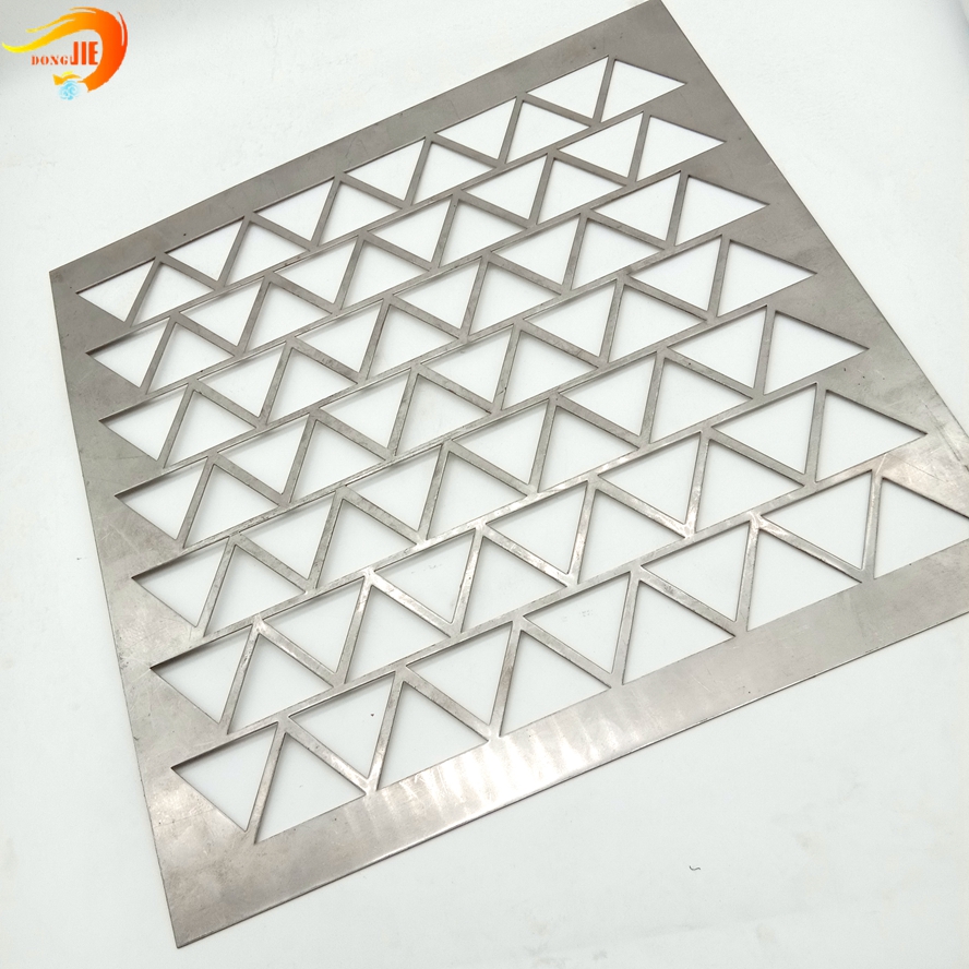100% Original Perforated Cladding - Triangle Pattern Perforated Metal Mesh OEM Design Decoration – Dongjie