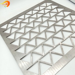 Triangle Pattern Perforated Metal Mesh OEM Design Kukongoletsa
