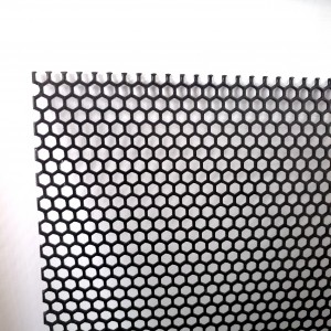 Layar Taman Dekoratif Dekoratif Hexagonal Perforated Metal Stair Railing