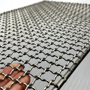 Korea kitchen bbq grills 304 stainless steel crimped wire mesh