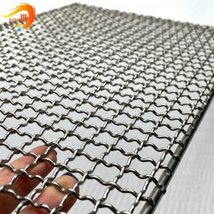 Outdoor camping bbq mesh stainless steel crimped wire mesh