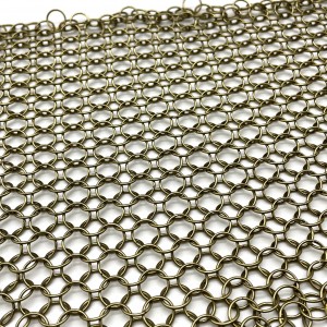 Hotel partition decoration stainless steel metal ring mesh