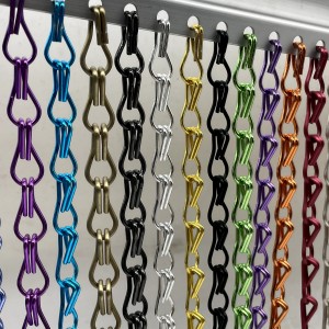 Aluminum curtain color metal double hook chain