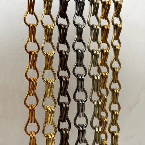 Aluminum curtain color metal double hook chain