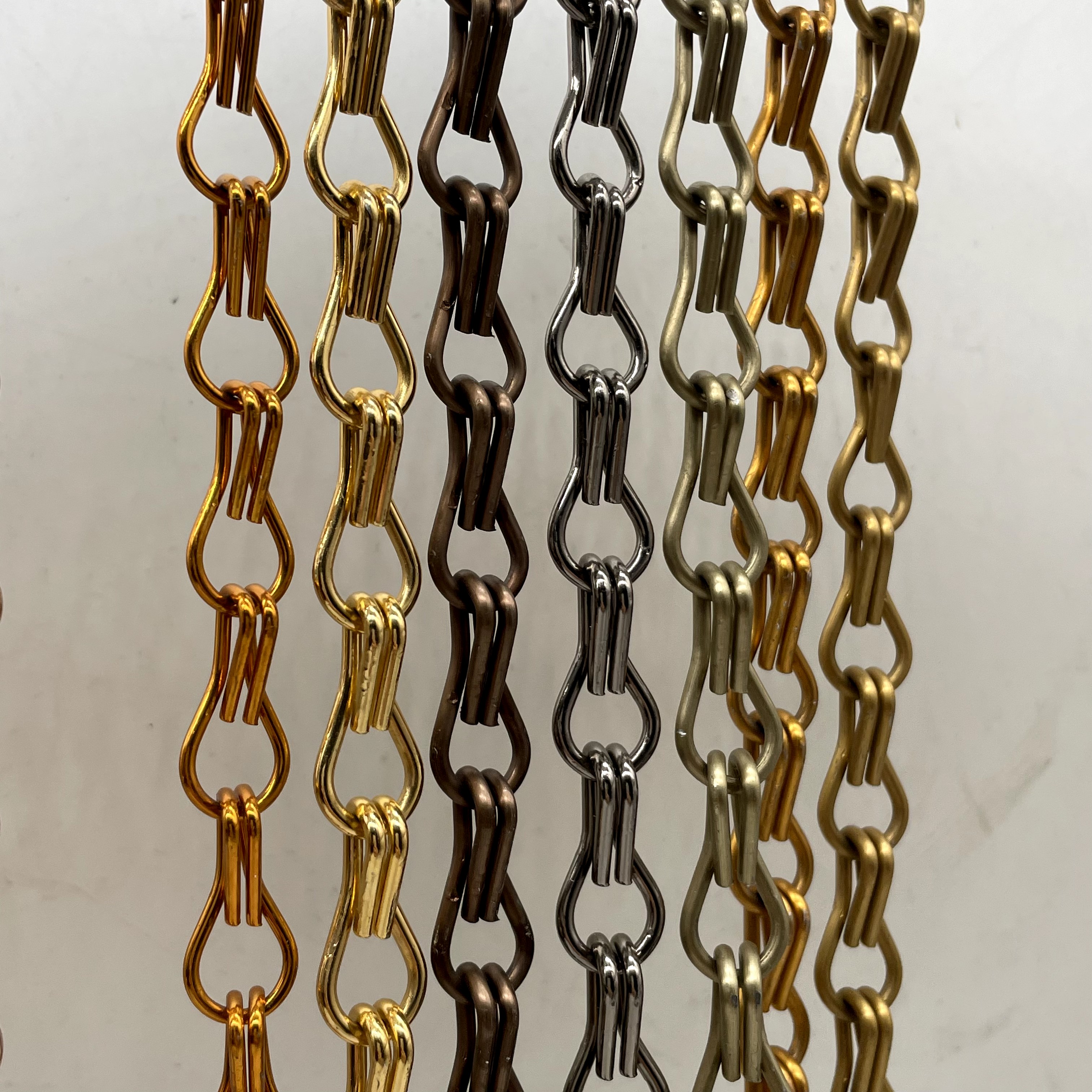 PriceList for Double Hooks Chain Fly Screen - Aluminum curtain color metal double hook chain – Dongjie