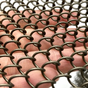 Bottom price Chain Fly Screen - Aluminum alloy metal chain link fence decorative mesh for exhibition hall – Dongjie