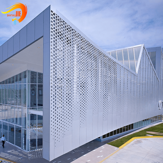 Manufacturer for Perforated Steel - Construction material China perforated metal facade cladding  – Dongjie