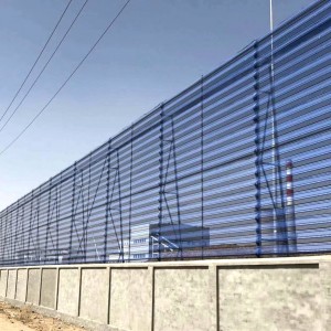 Railway Anti Corrosion Sand Resistant Windbreak Steel Fence Wall Perforated Metal