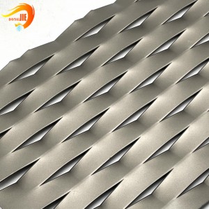 Geriausias pastato fasado apdailos skydas aliuminio išplėstinio metalo tinklelis