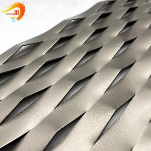 Decorative aluminum expanded metal mesh for facade curtain wall