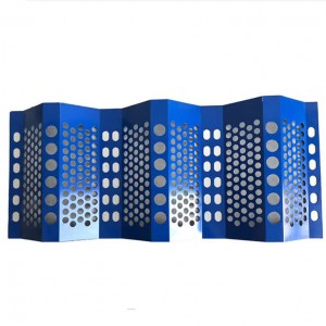 Industrial galvanized perforated metal windbreaker panels