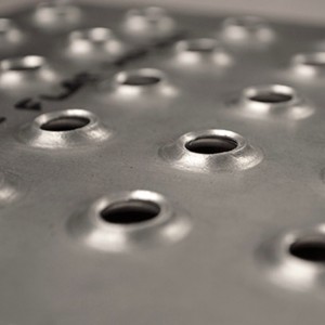 Non-slip stainless steel perforated metal stair treads