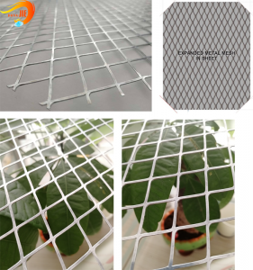 Stainless steel flattened custom expanded metal grill mesh for bbq