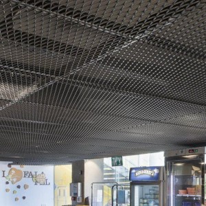 Easy Install Diamond Hole Expanded Metal Mesh Ceiling For Decoration