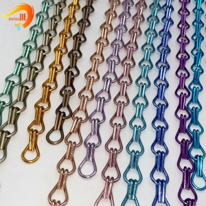 Decorative Partition Colorful Stainless Steel Chain Link Fly Screen