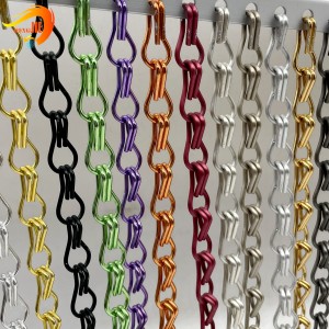 Double hook chain link mesh chain fly screen for door cuatain