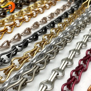 Dekorative fargerike Chain Link-gardiner Myggnetting